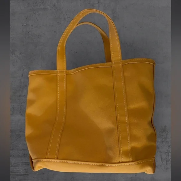 L. L. Bean Rare Color Yellow Canvas Boat and Tote Bag - Picture 2 of 13